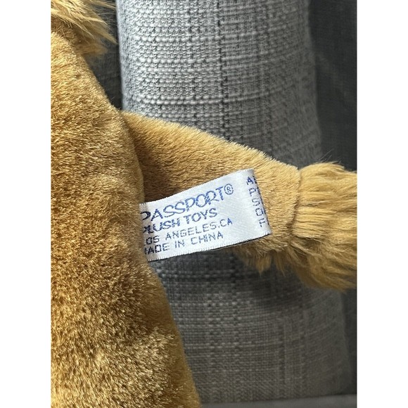 VTG Passport Plush Toy Camel Stuffed Animal Brown Weighted Feet Posable - Picture 8 of 13